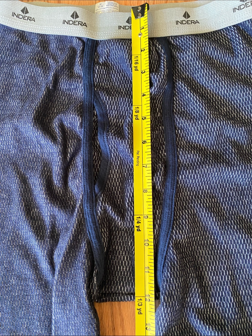 Men’s Indera Thermal Longjohns - Medium White and Navy Base Layer - Picture 6 of 10